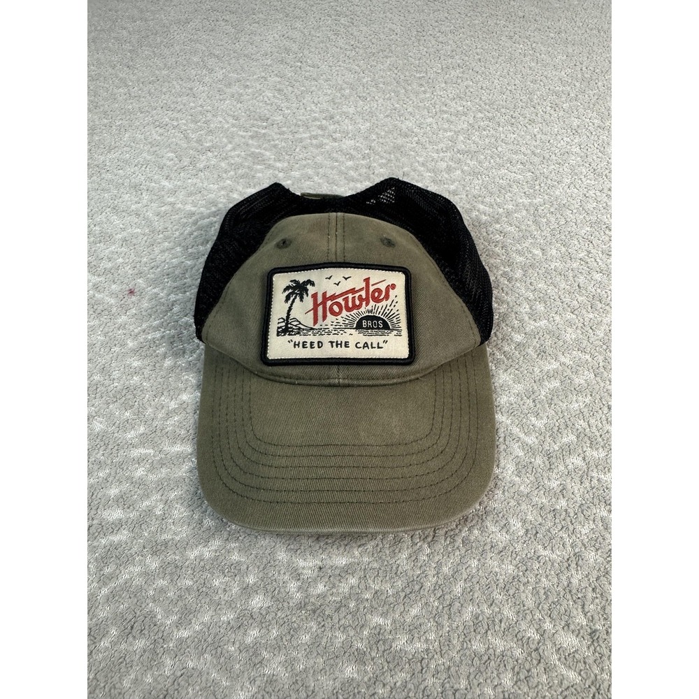 Howler Bros Hat Cap Strap Back Mens One Size‎ Green Mesh Trucker Patch Beach